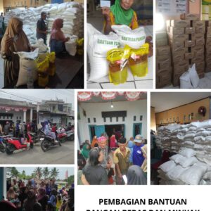 PEMERINTAH DESA KAMPUNGBARU MENYALURKAN PENERIMA BANTUAN PANGAN BERAS DAN MINYAK GORENG TAHUN 2026